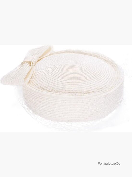 1920s Vintage Fascinator Pillbox Beret Cocktail Wedding Hat with Veil main image 6